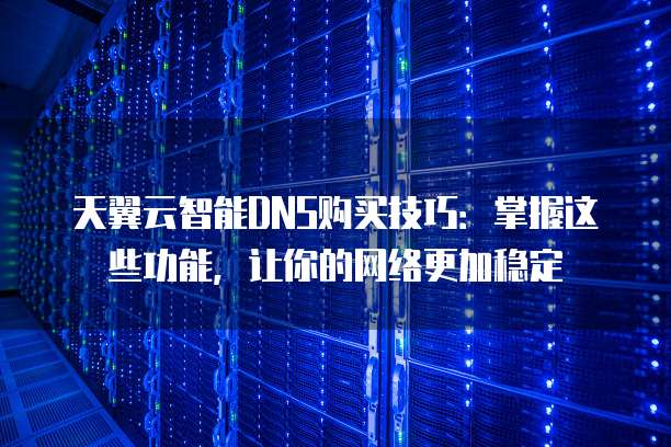 天翼云智能DNS购买技巧:掌握这些功能,让你的网络更加稳定