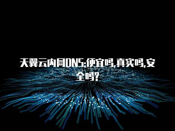 天翼云内网DNS:便宜吗,真实吗,安全吗?