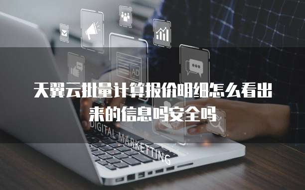 天翼云批量计算报价明细怎么看出来的信息吗安全吗