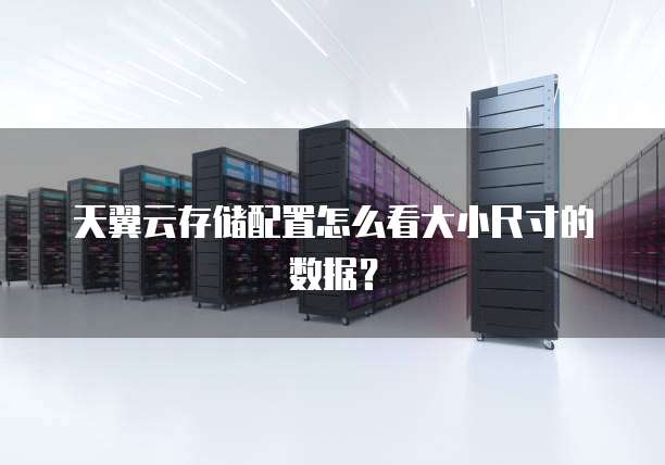 天翼云存储配置怎么看大小尺寸的数据?