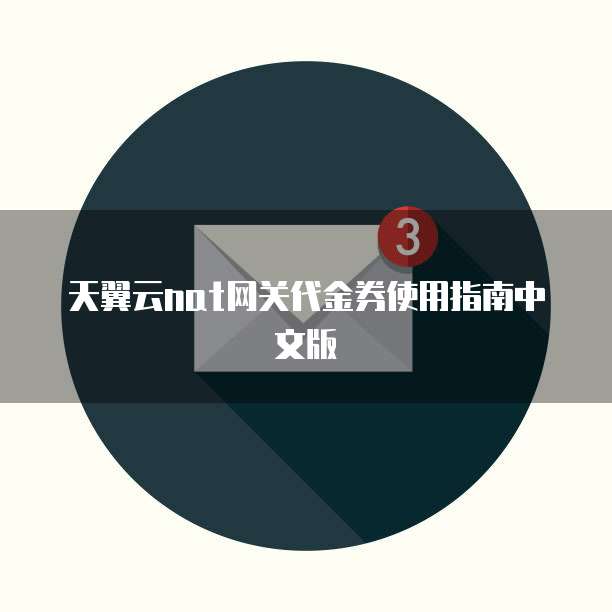 天翼云nat网关代金券使用指南中文版