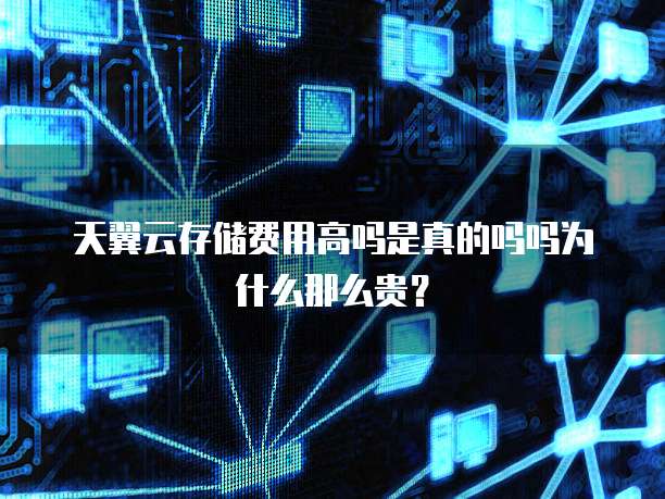 天翼云存储费用高吗是真的吗吗为什么那么贵?