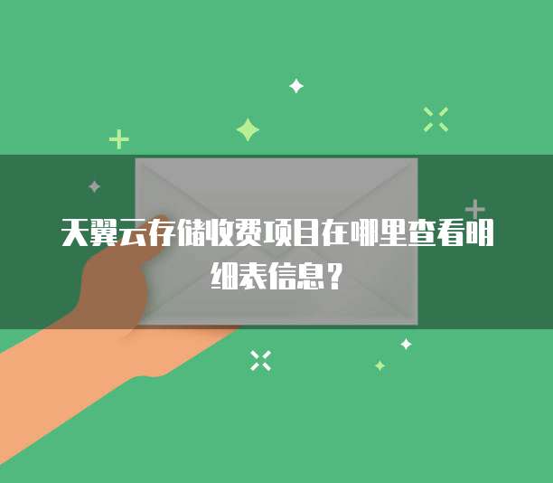 天翼云存储收费项目在哪里查看明细表信息?