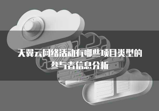 天翼云网络活动有哪些项目类型的参与者信息分析