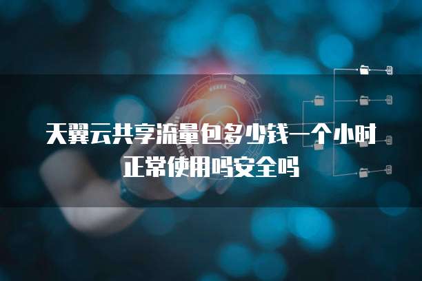 天翼云共享流量包多少钱一个小时正常使用吗安全吗