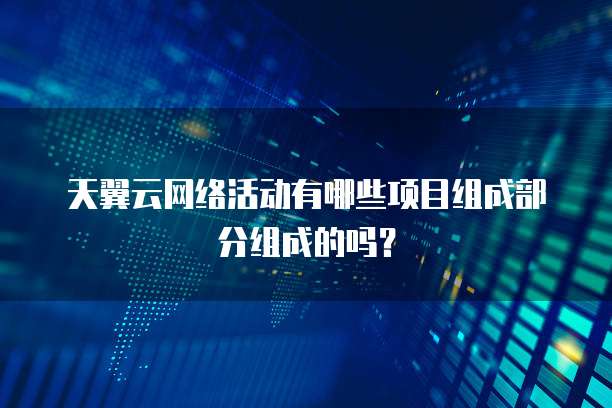 天翼云网络活动有哪些项目组成部分组成的吗?