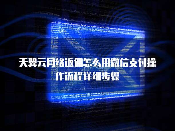 天翼云网络返佣怎么用微信支付操作流程详细步骤