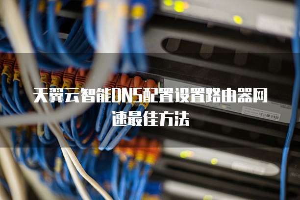 天翼云智能DNS配置设置路由器网速最佳方法

