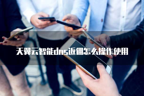 天翼云智能dns返佣怎么操作使用