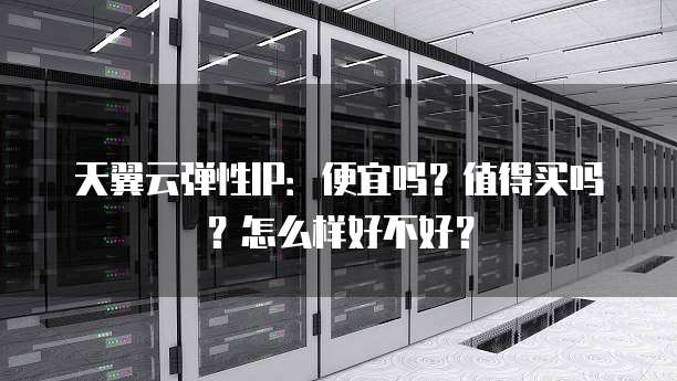 天翼云弹性IP：便宜吗？值得买吗？怎么样好不好？