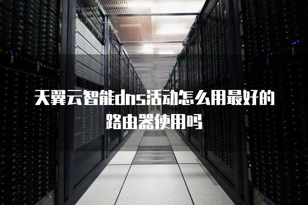 天翼云智能dns活动怎么用最好的路由器使用吗