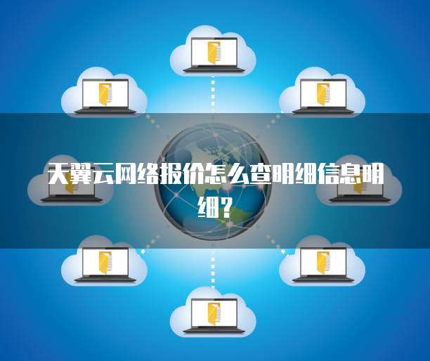 天翼云网络报价怎么查明细信息明细?