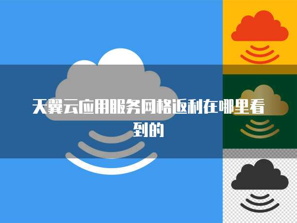 天翼云应用服务网格返利在哪里看到的