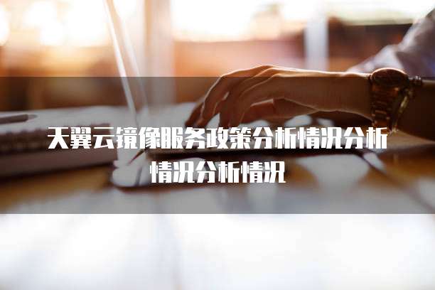 天翼云镜像服务政策分析情况分析情况分析情况
