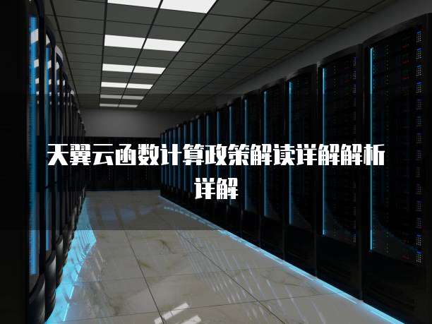 天翼云函数计算政策解读详解解析详解