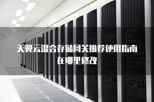 天翼云混合存储网关推荐使用指南在哪里修改
