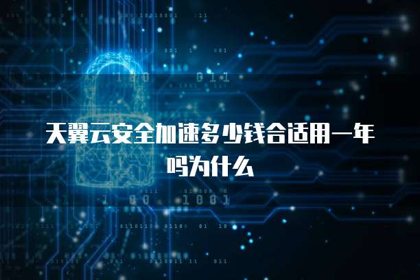 天翼云安全加速多少钱合适用一年吗为什么
