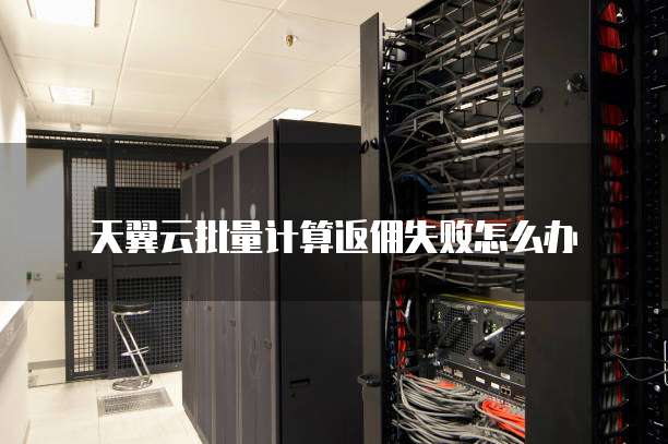天翼云批量计算返佣失败怎么办