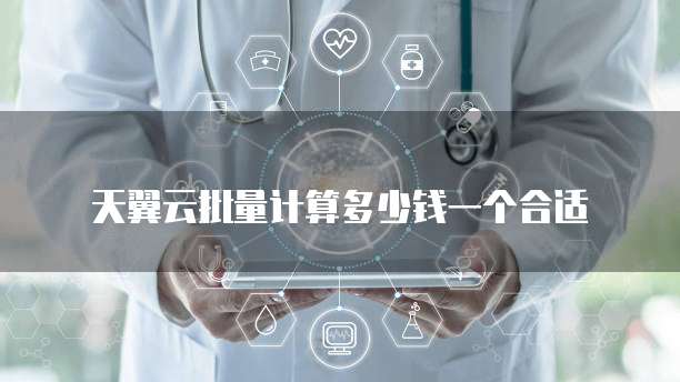 天翼云批量计算多少钱一个合适