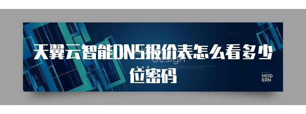 天翼云智能DNS报价表怎么看多少位密码