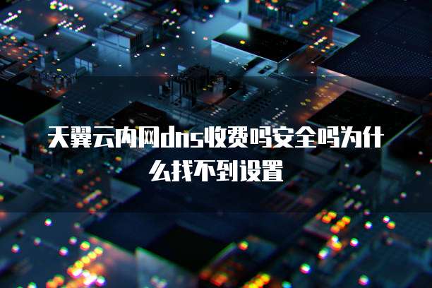 天翼云内网dns收费吗安全吗为什么找不到设置