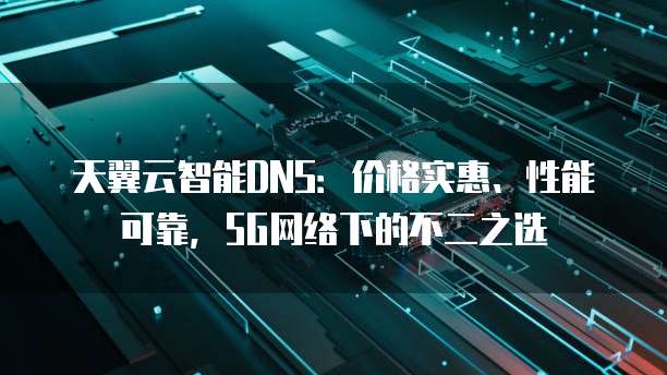 天翼云智能DNS:价格实惠、性能可靠,5G网络下的不二之选