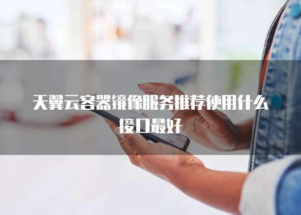 天翼云容器镜像服务推荐使用什么接口最好