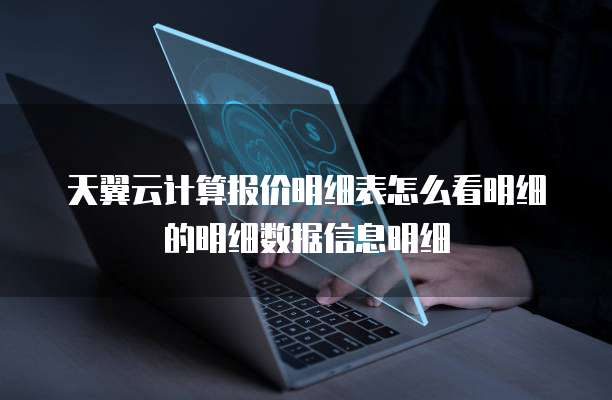 天翼云计算报价明细表怎么看明细的明细数据信息明细