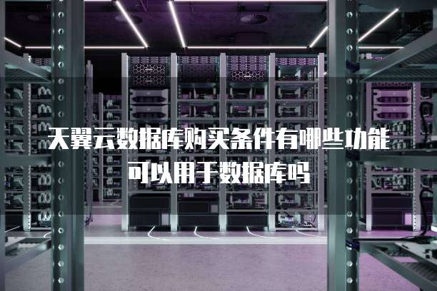 天翼云数据库购买条件有哪些功能可以用于数据库吗