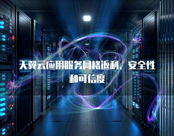 天翼云应用服务网格返利、安全性和可信度
