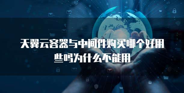 天翼云容器与中间件购买哪个好用些吗为什么不能用