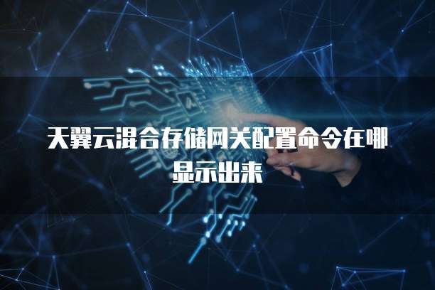 天翼云混合存储网关配置命令在哪显示出来