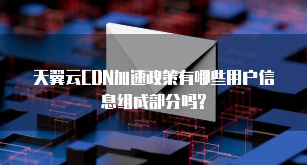 天翼云CDN加速政策有哪些用户信息组成部分吗?