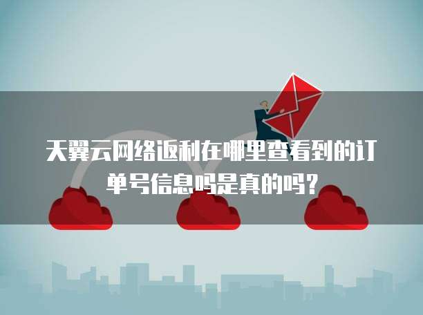 天翼云网络返利在哪里查看到的订单号信息吗是真的吗?