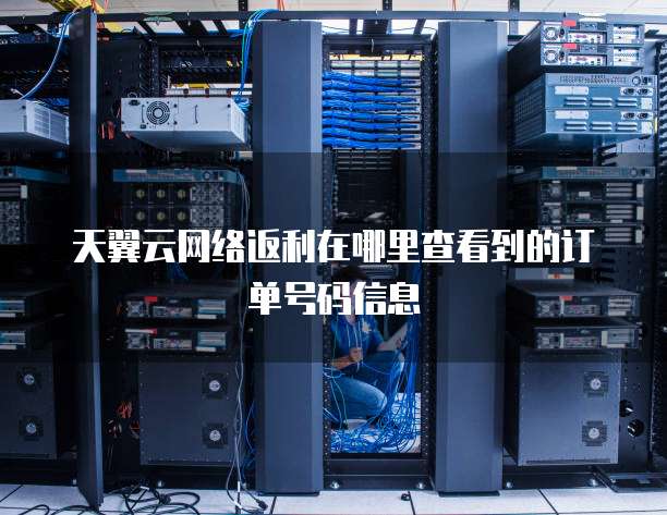 天翼云网络返利在哪里查看到的订单号码信息