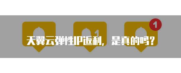 天翼云弹性IP返利,是真的吗?