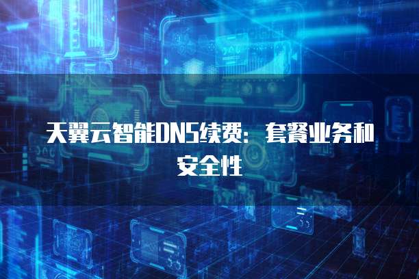 天翼云智能DNS续费:套餐业务和安全性
