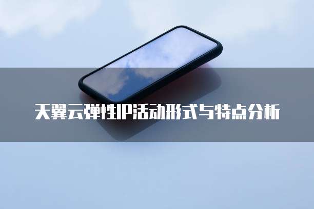 天翼云弹性IP活动形式与特点分析