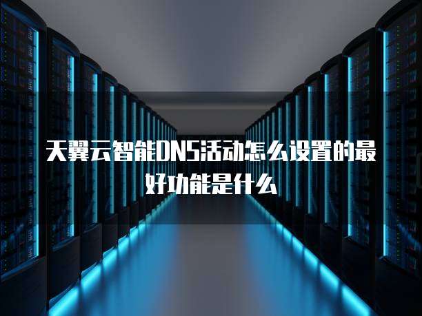 天翼云智能DNS活动怎么设置的最好功能是什么