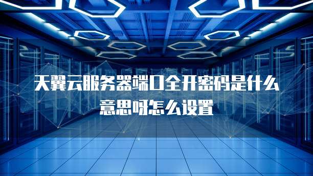 天翼云服务器端口全开密码是什么意思呀怎么设置