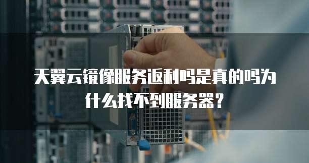 天翼云镜像服务返利吗是真的吗为什么找不到服务器?