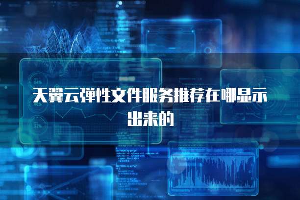 天翼云弹性文件服务推荐在哪显示出来的
