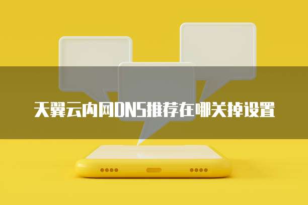 天翼云内网DNS推荐在哪关掉设置