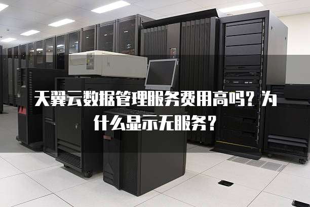 天翼云数据管理服务费用高吗?为什么显示无服务?