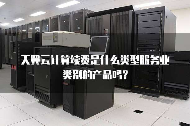 天翼云计算续费是什么类型服务业类别的产品吗？
