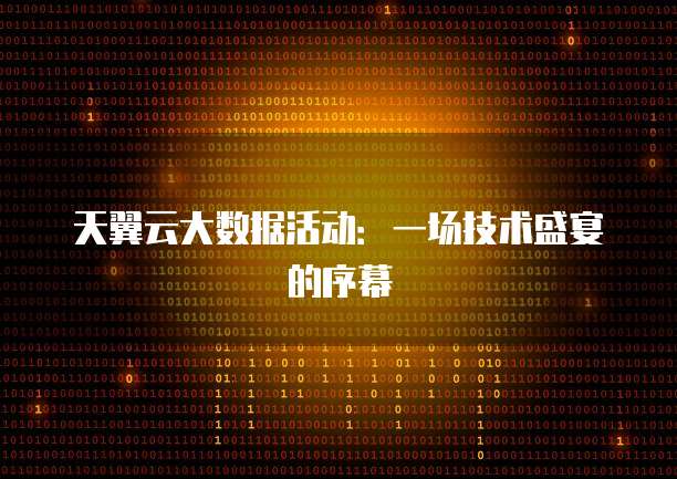 天翼云大数据活动：一场技术盛宴的序幕