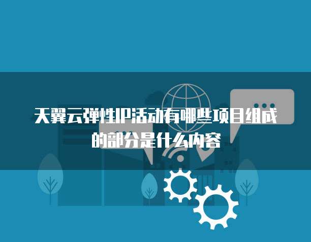 天翼云弹性IP活动有哪些项目组成的部分是什么内容