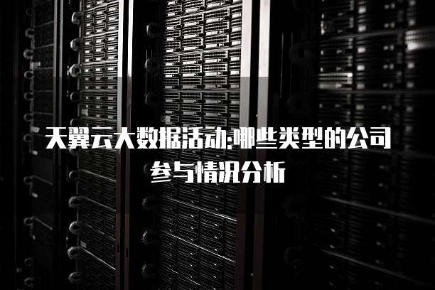 天翼云大数据活动:哪些类型的公司参与情况分析