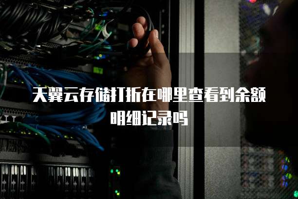 天翼云存储打折在哪里查看到余额明细记录吗
