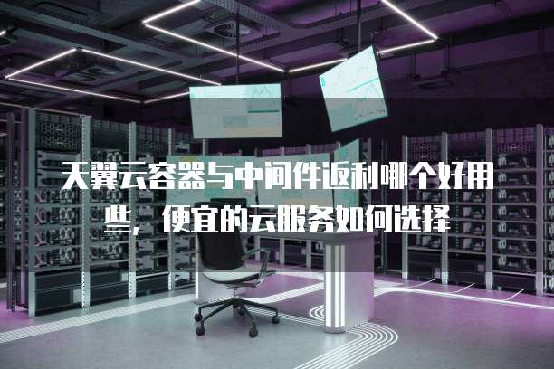 天翼云容器与中间件返利哪个好用些,便宜的云服务如何选择